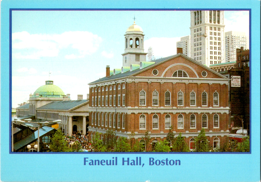 Vintage Postcard Boston Massachusetts Faneuil Hall Historic Building