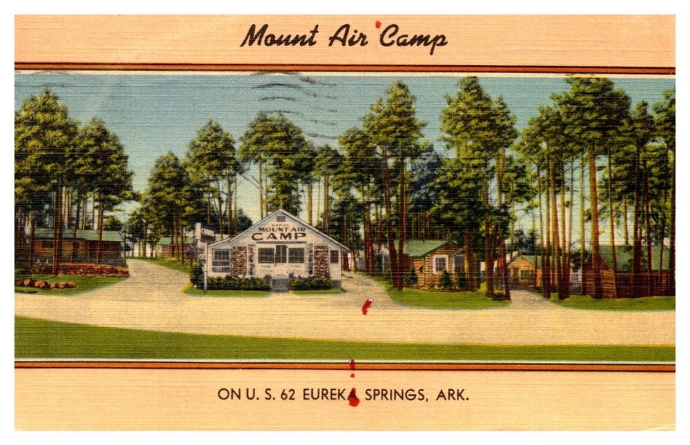 1942 Mount Air Camp Eureka Springs Arkansas Vintage Postcard
