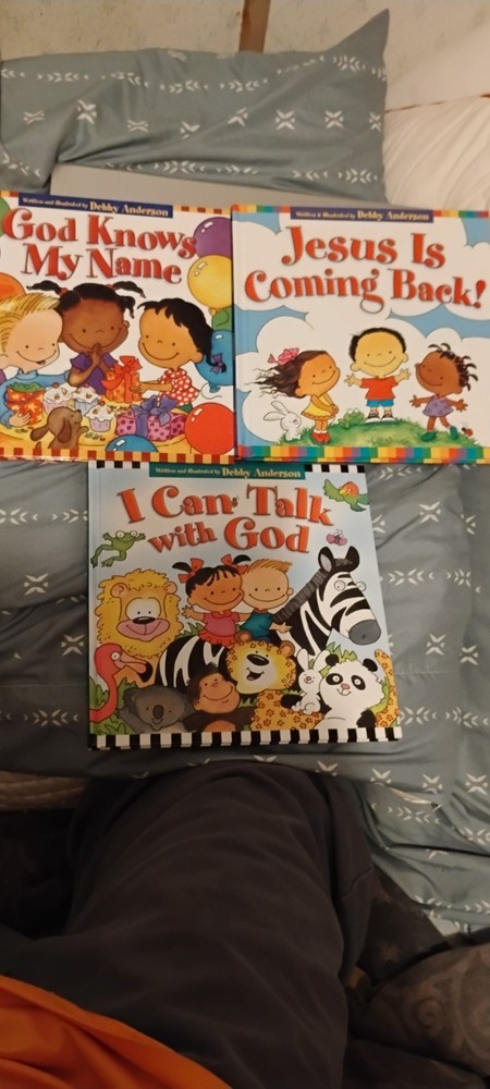Set of 3 Children Books  By Debby Anderson Regious Books About God Hardcovers