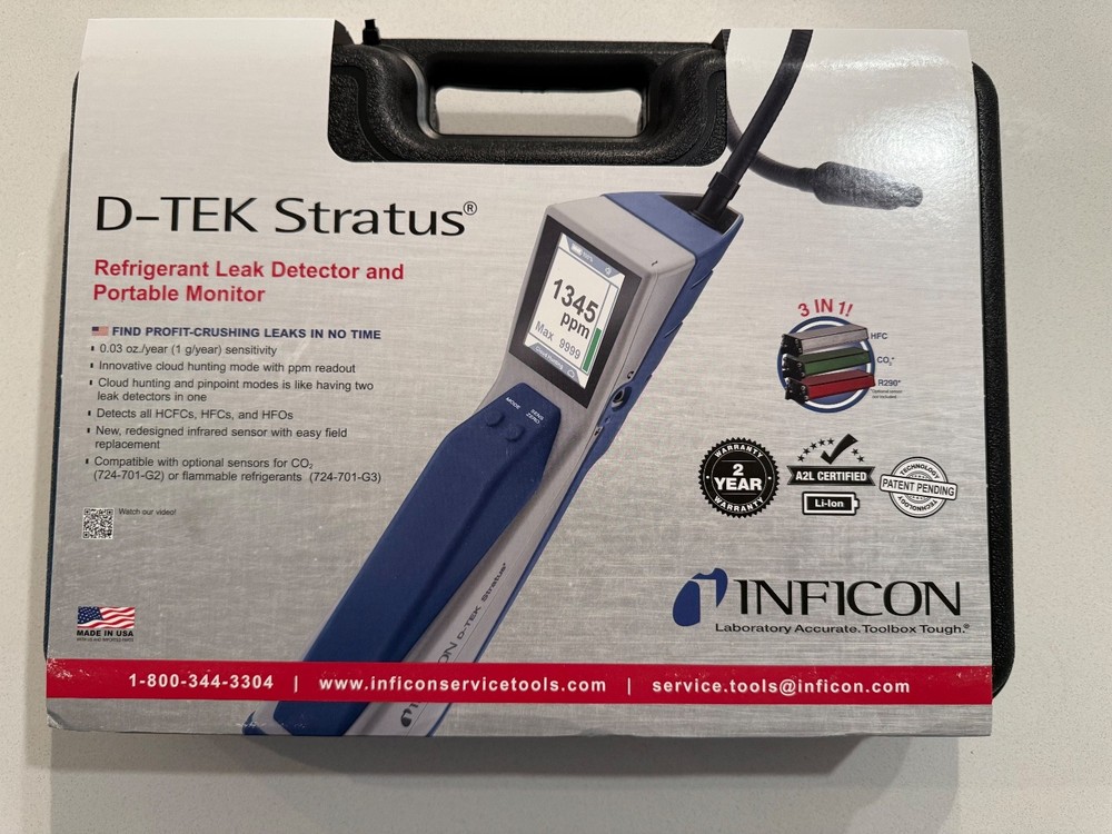 NEW Inficon 724-202-G1 D-TEK Stratus Refrigerant Free  Shipping