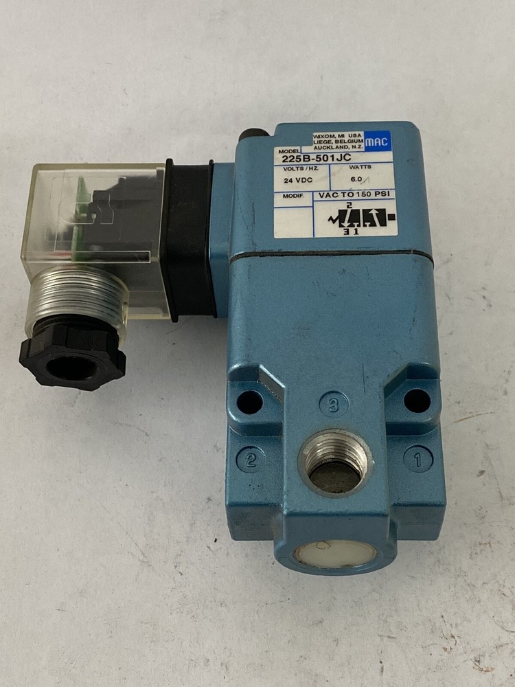 MAC 225B-501JC 24VDC 150PSI 24vdc 6.0 Watt