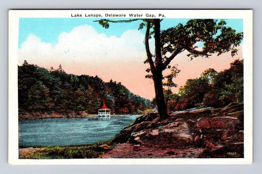 Delaware Water Gap PA-Pennsylvania, Lake Lenape, Antique, Vintage Postcard