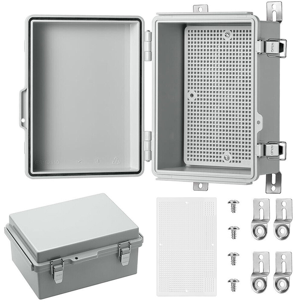 Waterproof Project Case ABS Plastic Electrical Enclosure Wall Mount 8.3x6.3x3.9