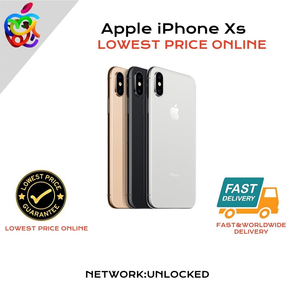 【Lowest Price】Apple iPhone Xs-256GB-All Colors Unlocked Smartphone-Excellent @27