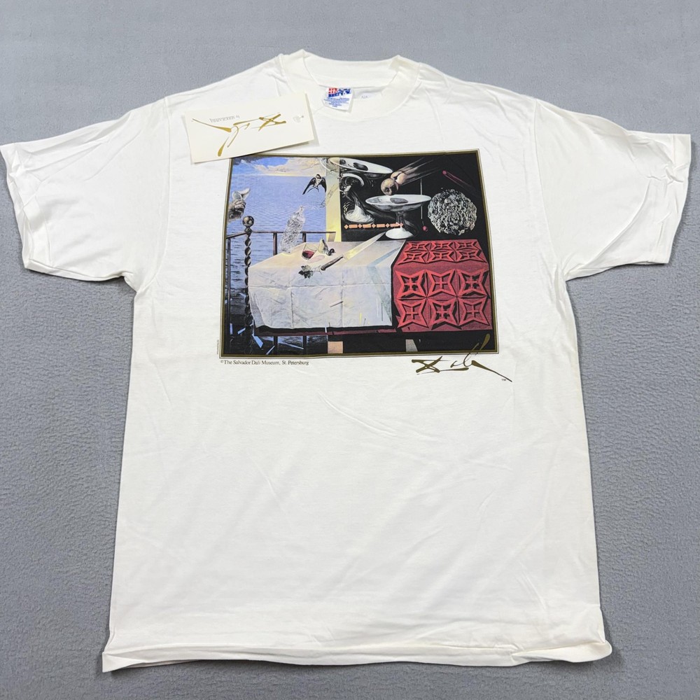 Vintage Salvador Dali Museum Shirt Mens Large Nature Morte Vivante Hanes 90s