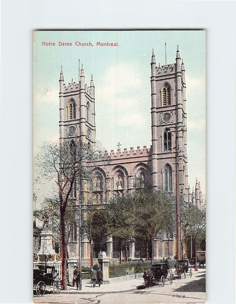 Postcard Notre Dame Church Montreal Canada