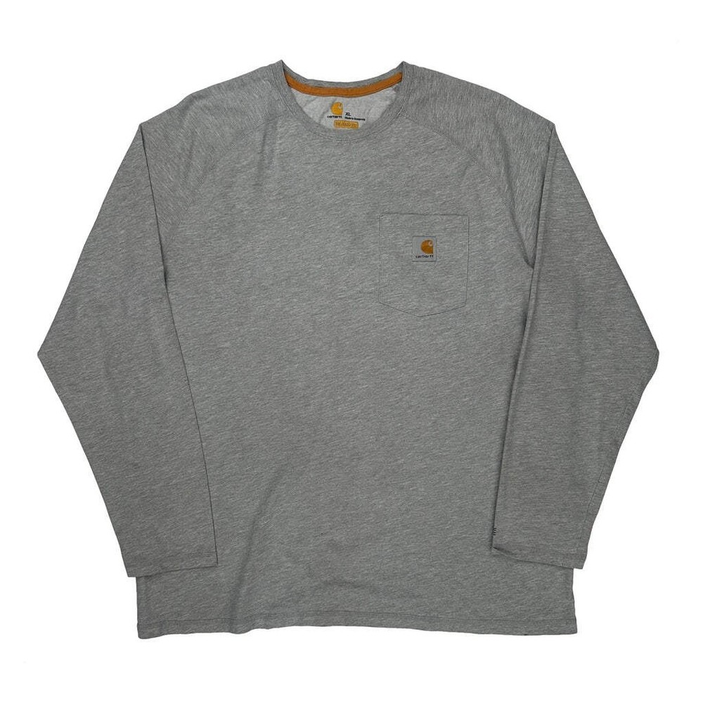 Carhartt Long Sleeve T-Shirt - XL Gray Cotton