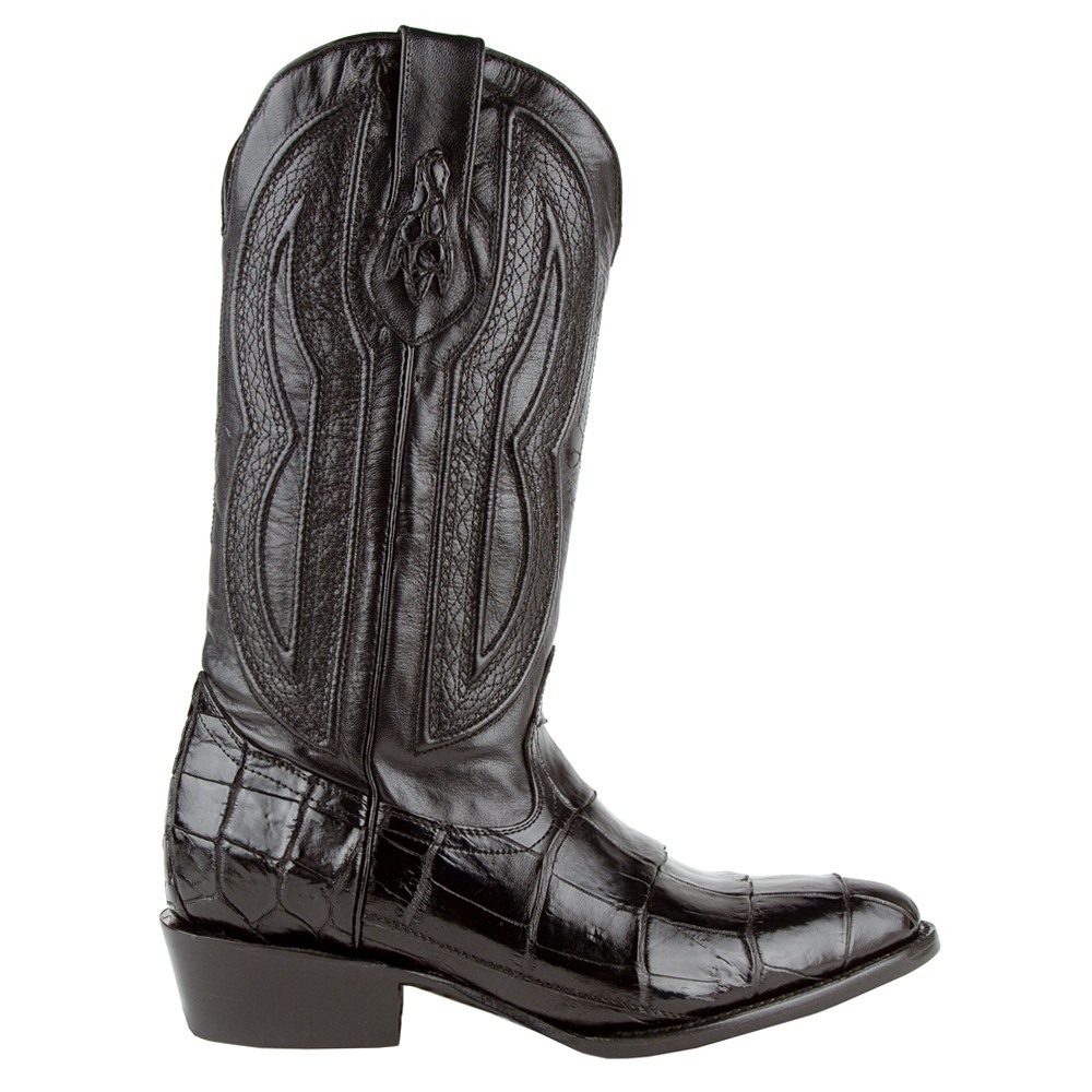 Ferrini Stallion Mens Black Alligator Dress Cowboy Boots Round Toe 107