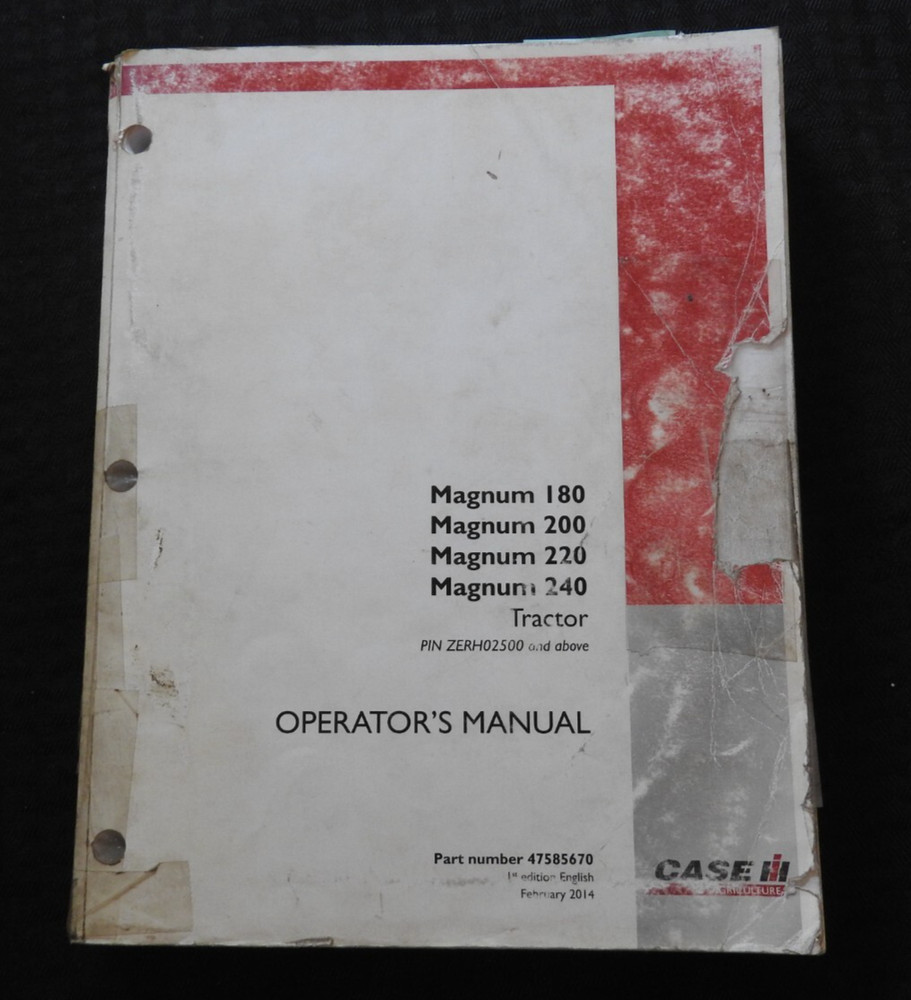 2014-2025 Genuine CASE IH Magnum 180 200 220 240 Tractor Operators Manual