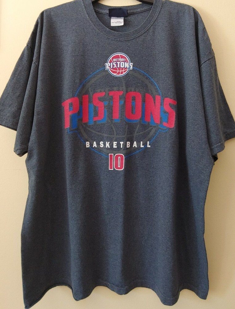 Detroit Pistons Basketball Monroe #10 NBA Exclusive Collection T-Shirt Size 2XL