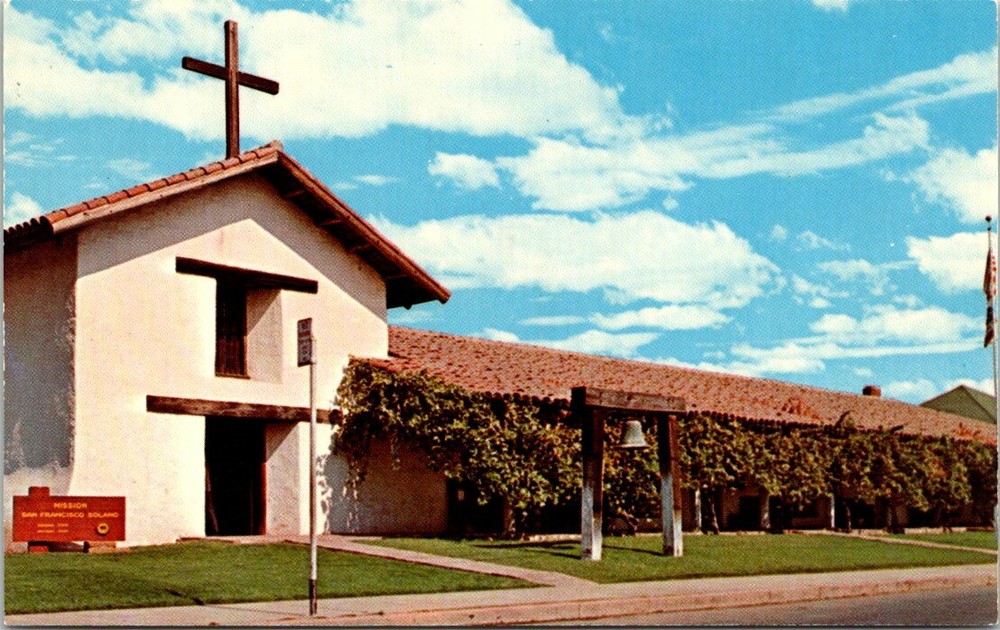 Mission San Francisco Solano Sonoma California Vintage Postcard