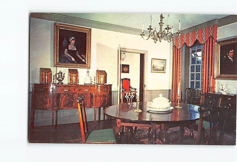 Postcard The Dining Room Van Cortlandt Manor House Croton on Hudson New York USA