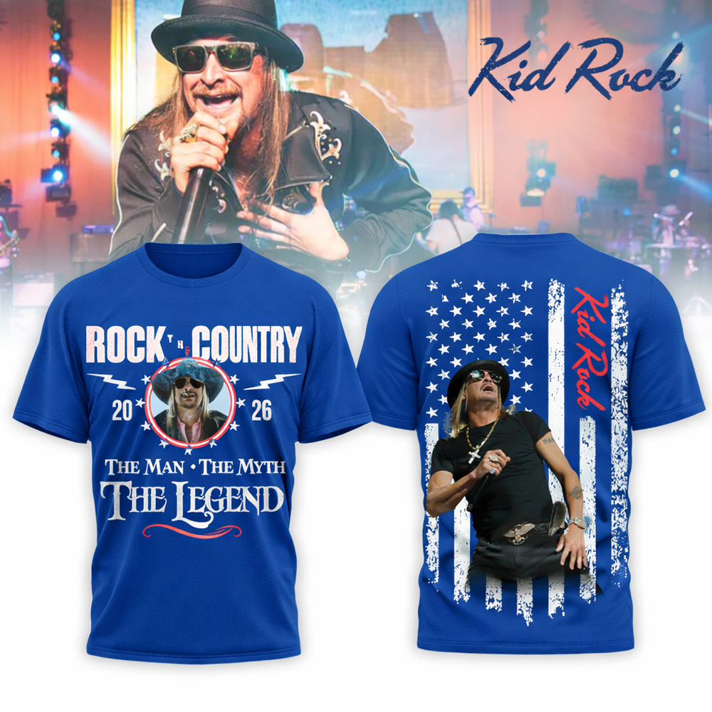 Kid Rock Tour TShirt, Loop Tour 2026 All Over Shirt - Multicolors, Size S to 5XL