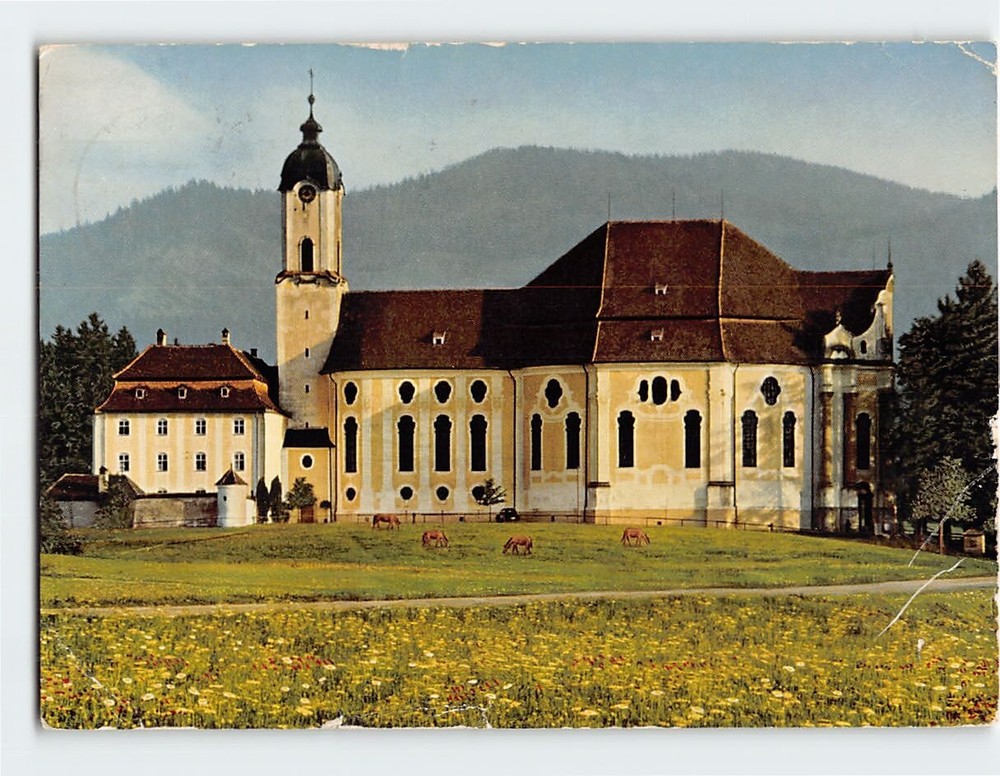 Postcard Die Wies Steingaden Germany