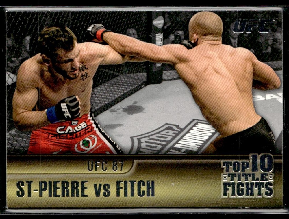 2011 Topps UFC Title Shot Georges St. Pierre - Jon Fitch Top 10 Title Fights HSC