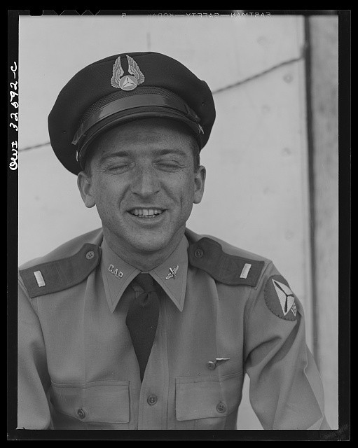 Photo:Bar Harbor Maine 1943 Civil Air Patrol Officer Portrait Flyer