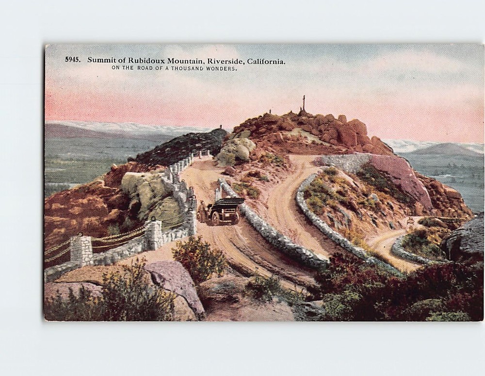 Postcard Summit of Rubidoux Mountain Riverside California USA