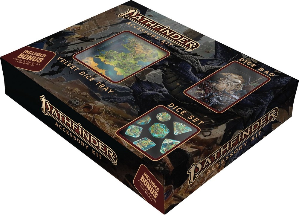 Pathfinder RPG Accessory Kit Dice Bag/Dice/Rolling Mat/HC Graphic Novel 10905