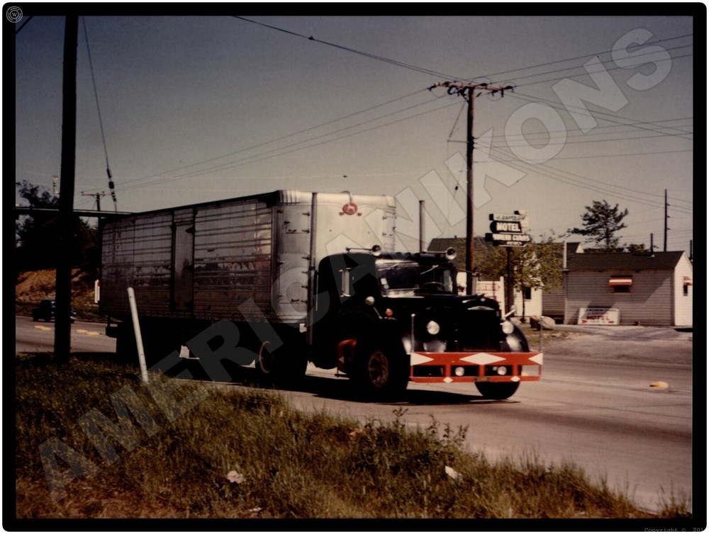 Mack Trucks New Metal Sign: 1958 Mack with Great Dane Trailer