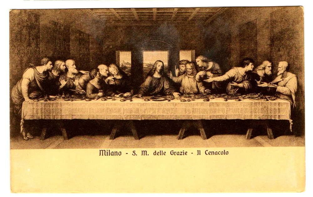 Vintage Postcard The Last Supper Bible History Milano