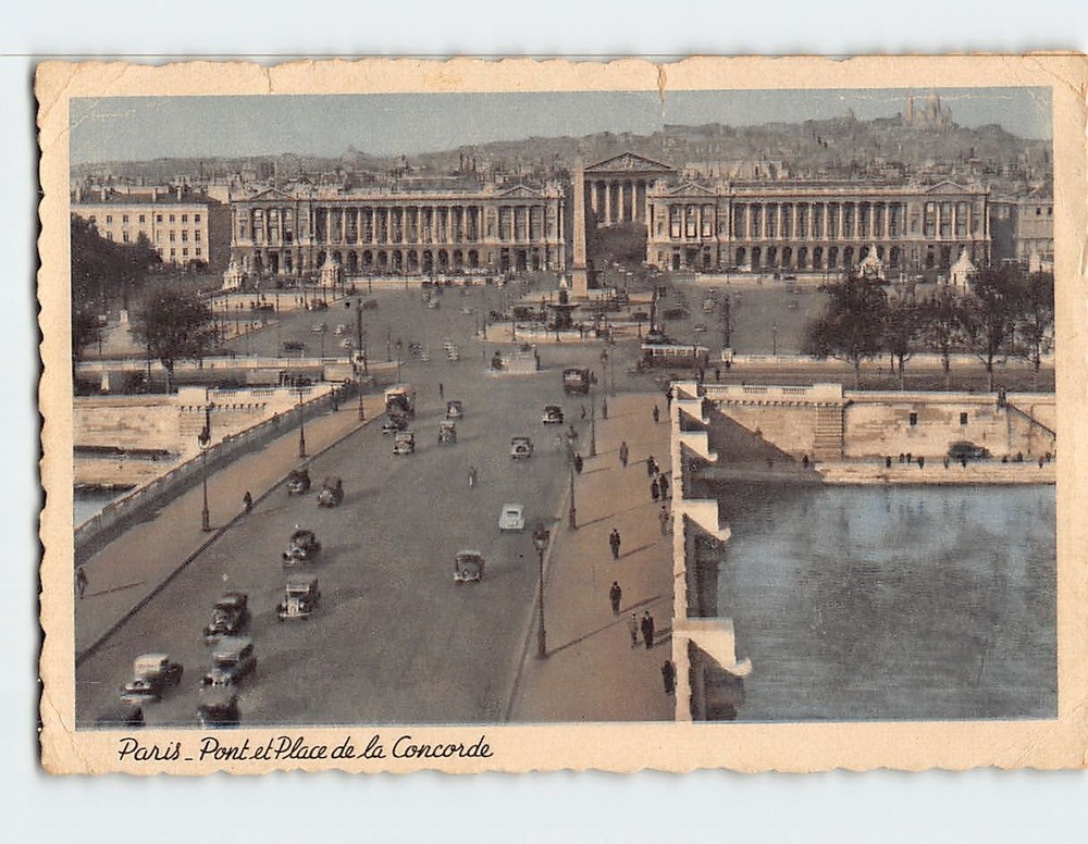 Postcard Place de la Concorde Paris France