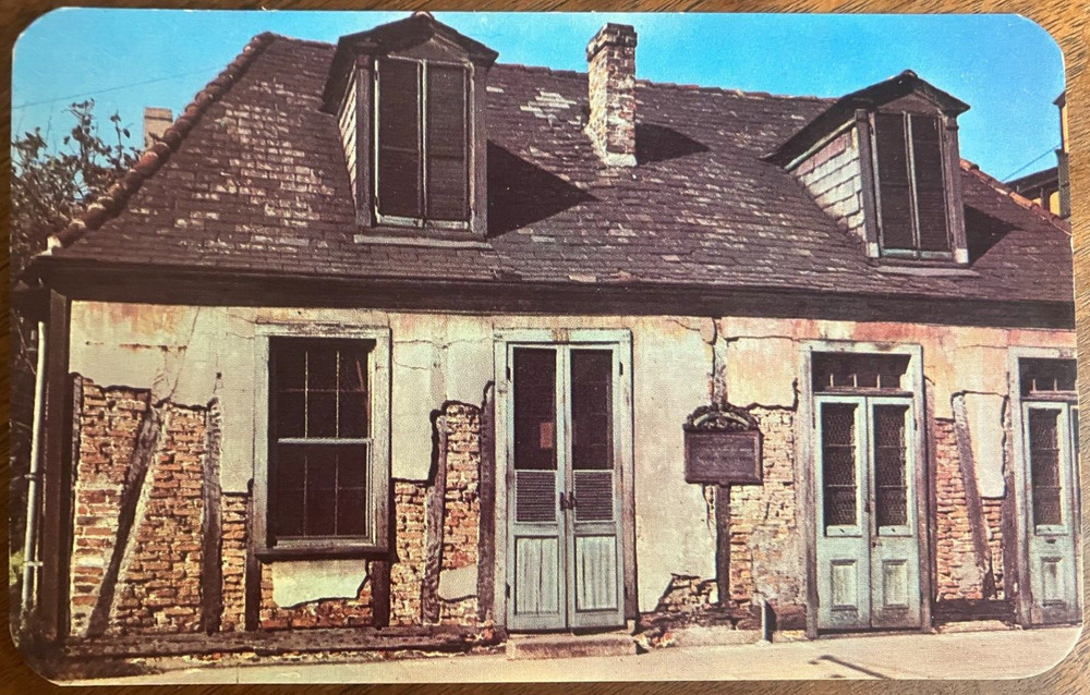 Vintage postcard: Lafitte's Blacksmith Shop c.1772, New Orleans, LA, unposted