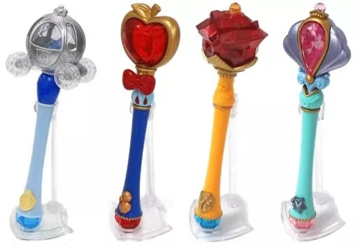Disney Princess Crystal Rod Mini Figure Set 4 Types Cinderella Snow White Belle