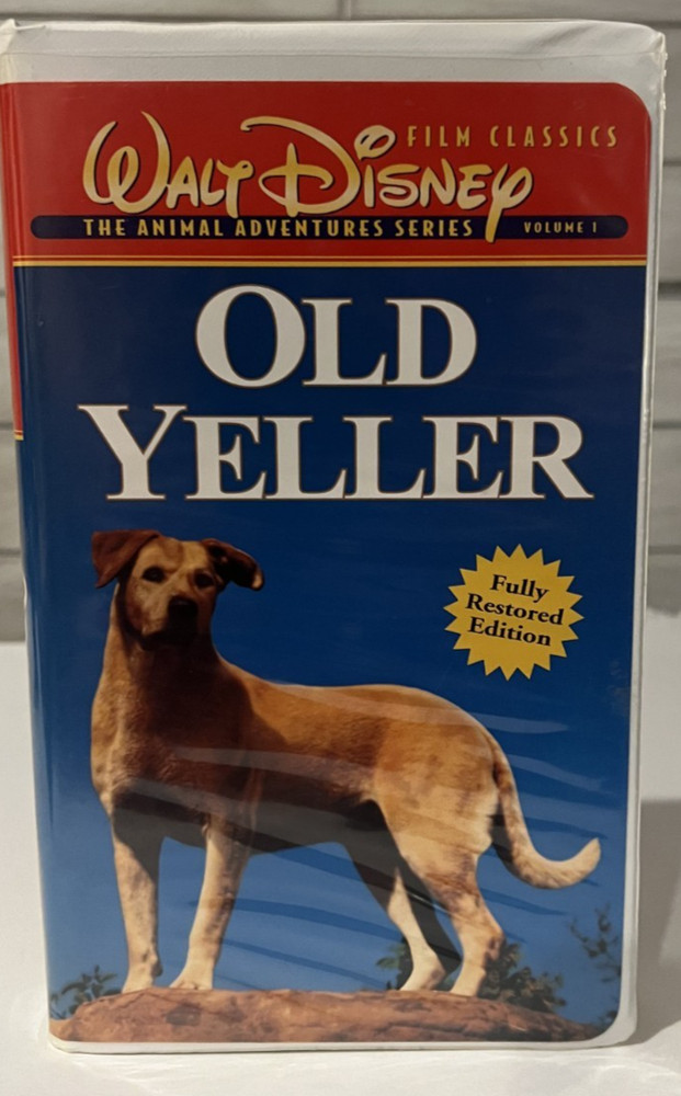 Old Yeller VHS 1998 Clam Shell Walt Disney Film The Animal Adventure Series