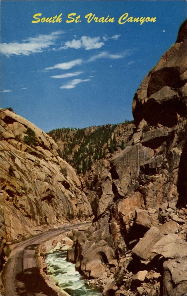 Colorado Estes park South St Vrain scenic highway ~ vintage postcard sku749