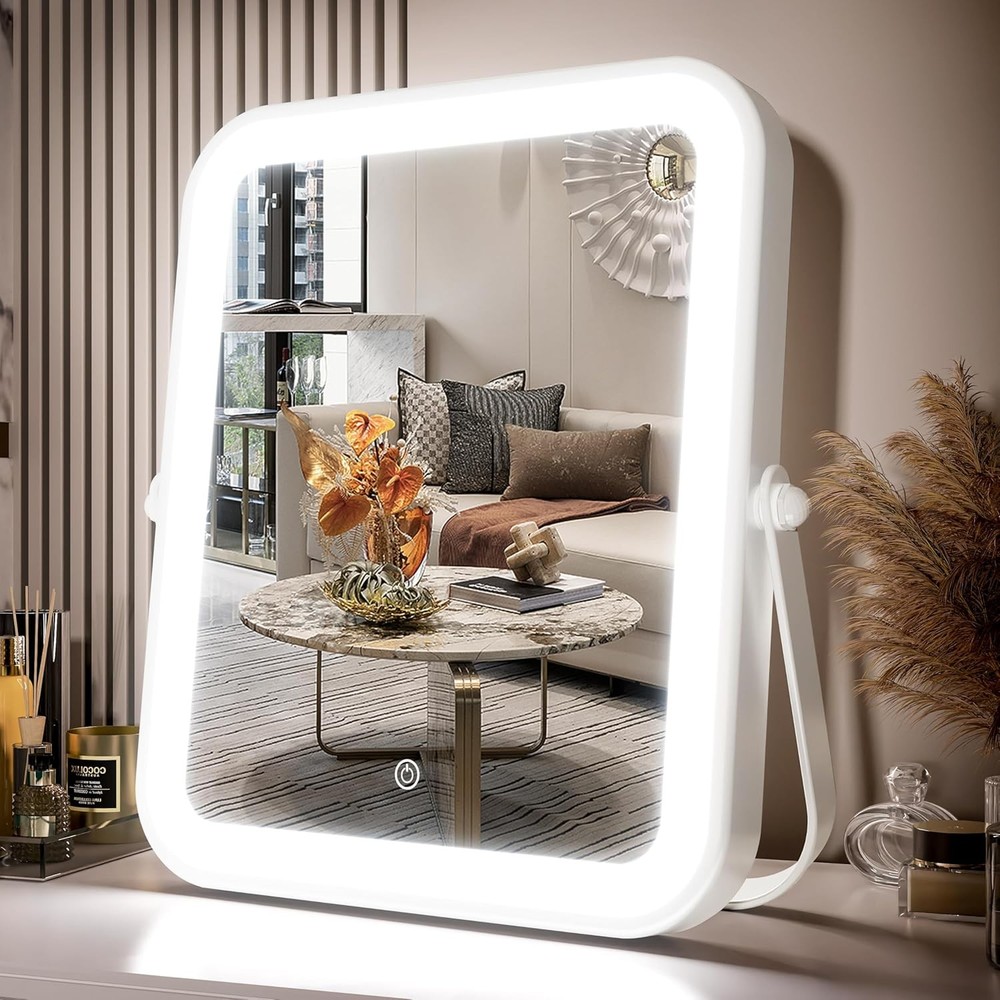 Travel Makeup Mirror with Lights, Portable Small Beauty LED Vanity Mirror