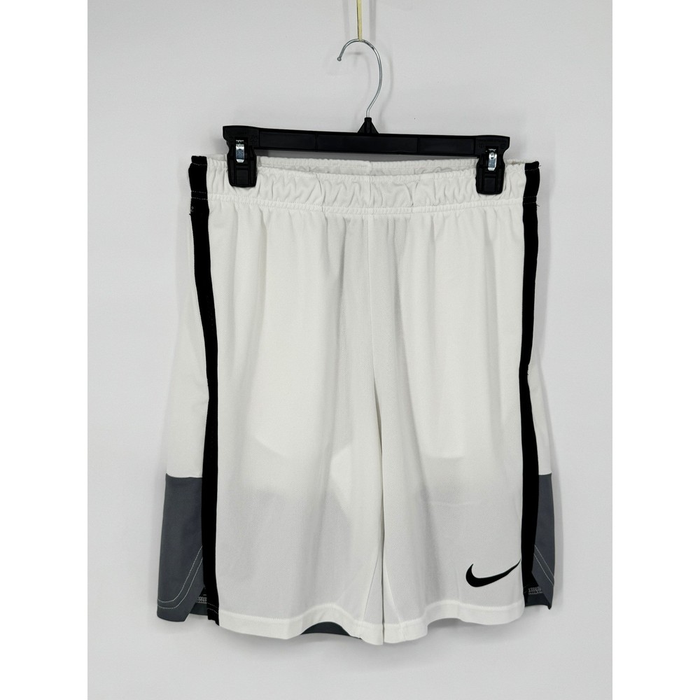 Nike Athletic Shorts Mens Medium White Good Dri-FIT Colorblock Stripe