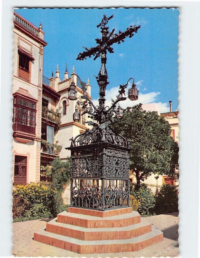 Postcard Santa Cruz Square Seville Spain