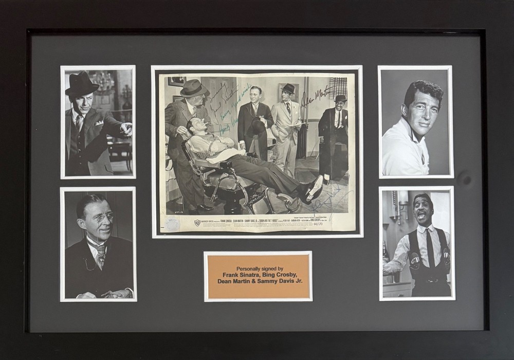 The Rat Pack Guaranteed Fully Hand Signed Framed Photo 60x40cm, COA, Appraisals