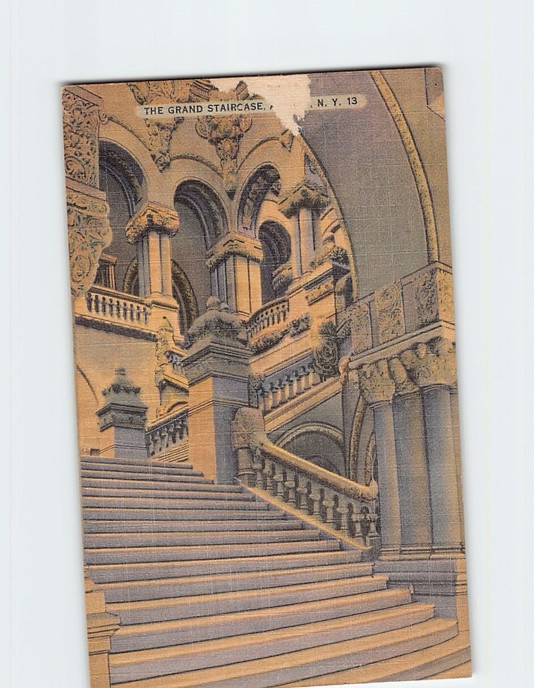 Postcard Grand Staircase NY State Capitol Albany NY USA