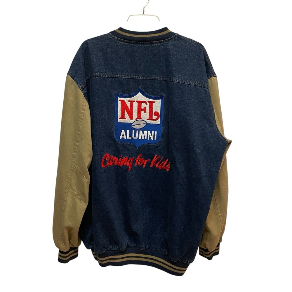 NFL Alumni Denim Varsity Jacket XL Vintage Streetwear Embroidered Y2K 90s