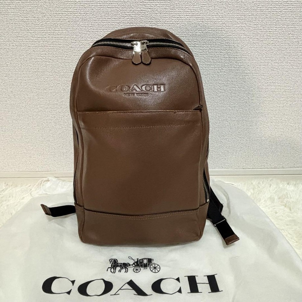 Coach Backpack Leather Brown Authentic G0405644