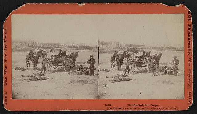 Photo of Stereograph,Ambulance Corps,Soldiers,American Civil War,1861-1869