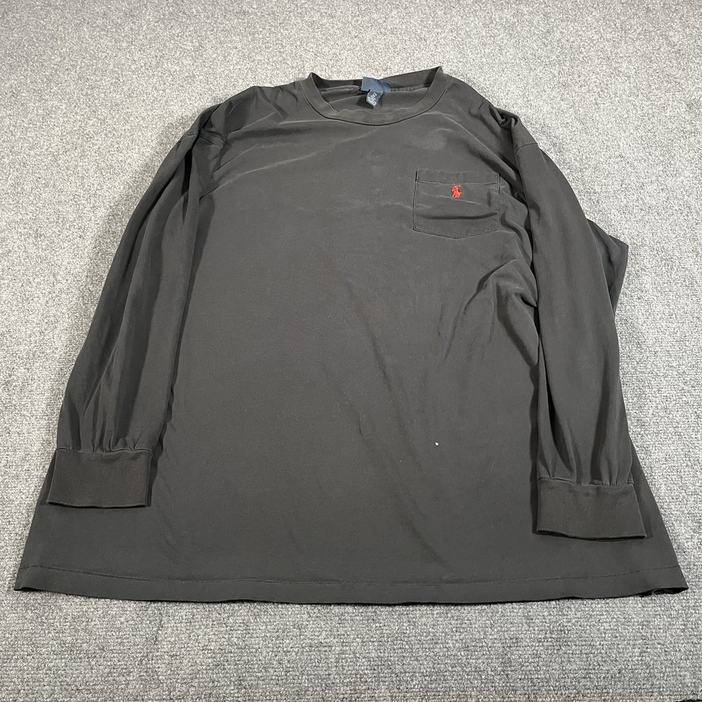 Polo Ralph Lauren Long Sleeve Shirt Men’s 2XB Black Preppy Casual Embroidered