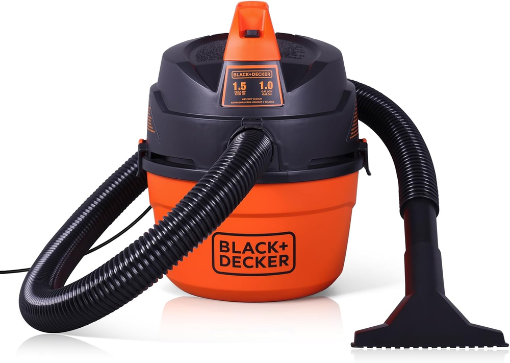 Shop Vacuum Wet and Dry, Small Shop Vac with Accessories, 1 Gallon 1.5 Peak HP,