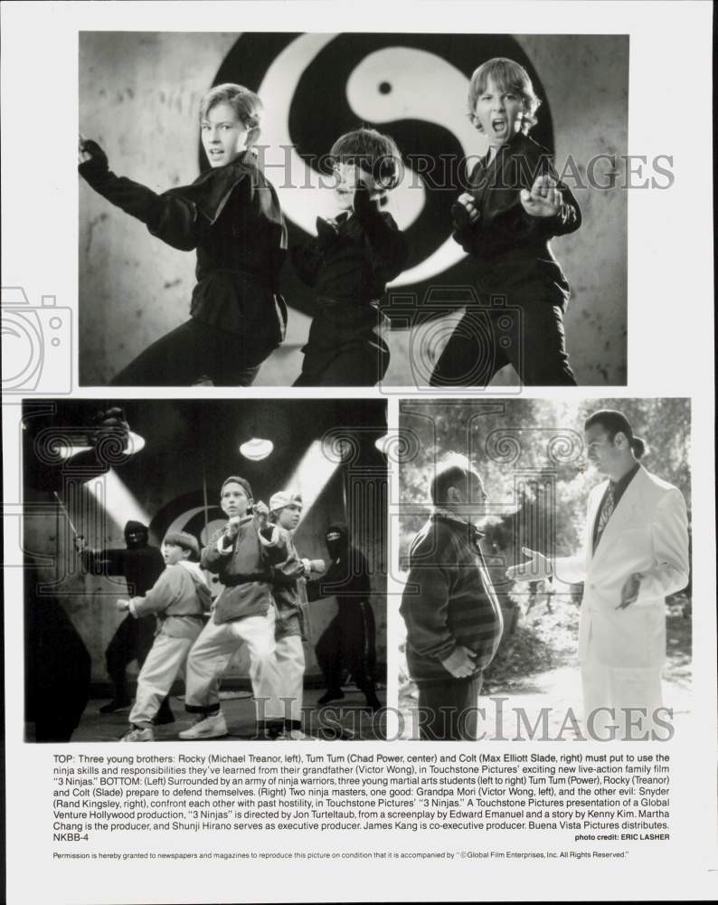 Press Photo Michael Treanor, Chad Power, Max Elliott Slade in 