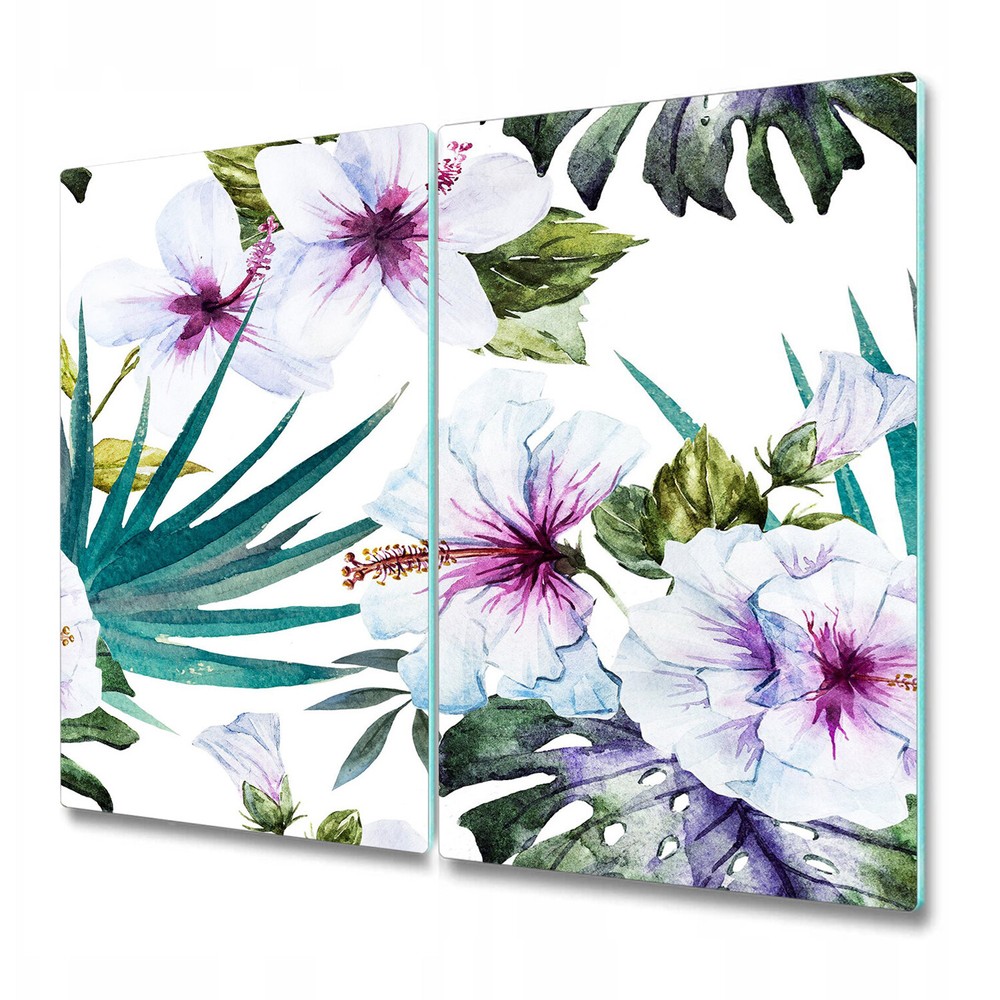 Glass Worktop Saver Tropical Nature | Lovely Botanical | Hawaiian style 2x30x52