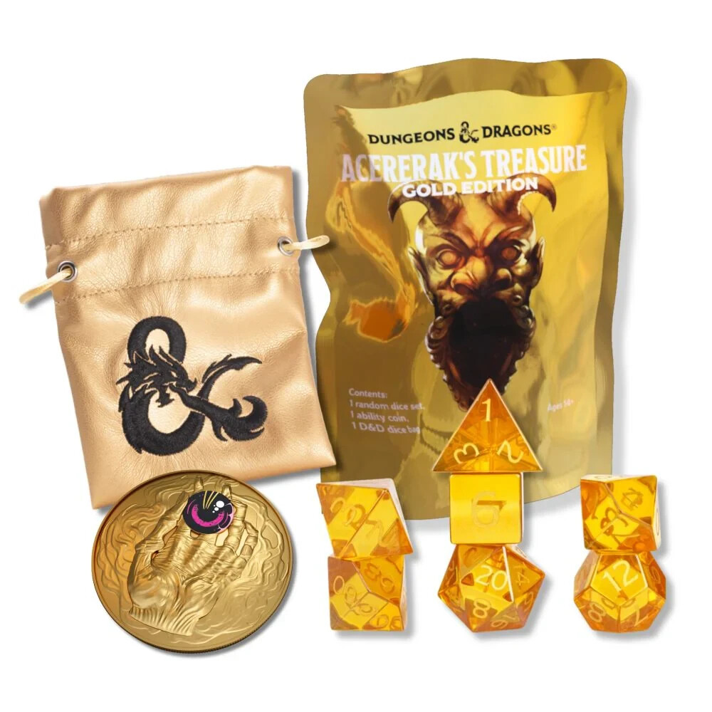 Dungeons Dragon Acererak's Treasure Gold Edition Dice Packs 25ct-image