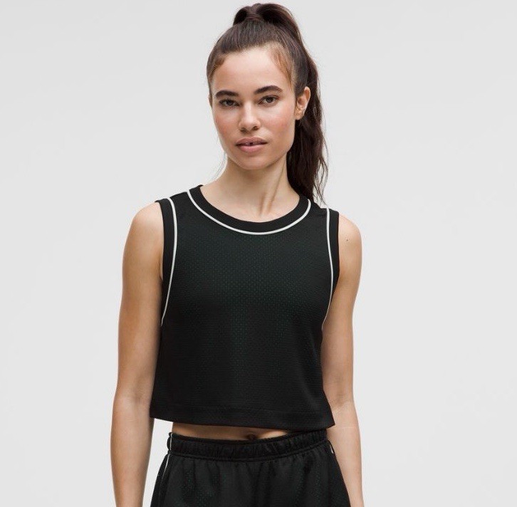 Lululemon Double Layered Mesh Reversible Tank Top Black Green Size Xl