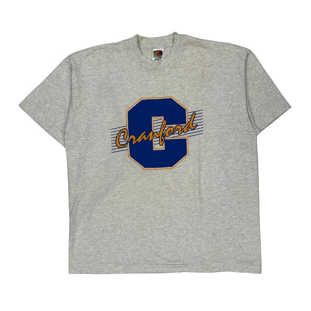 Cranford Fruit Of The Loom Single Stitch T-Shirt - XL Gray Cotton Blend