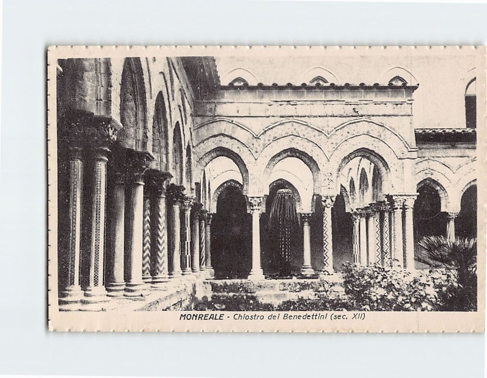 Postcard Chiostro del Benedettini  Monreale Italy