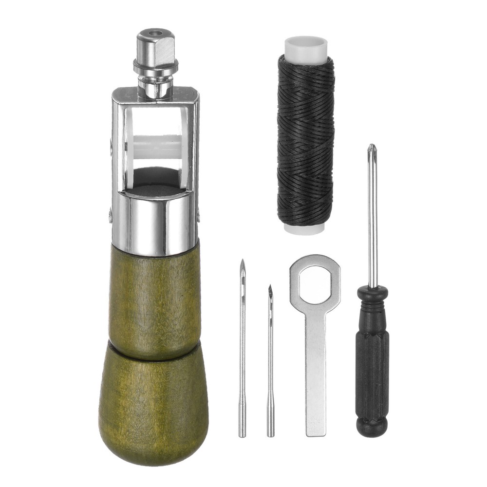 Handwork Sewing Awl Set Stitching Leather Craft Stitch Awl Tool Kit, Log Color