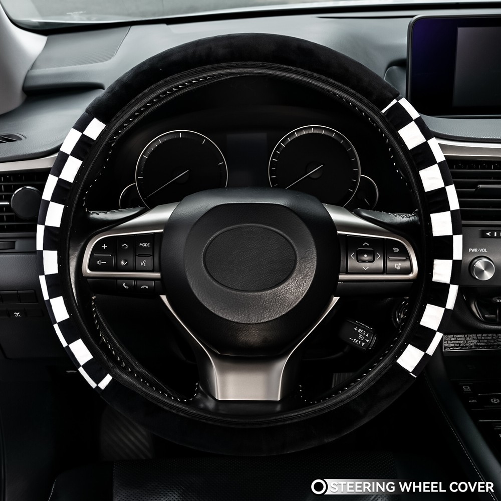 Universal Auto Car Steering Wheel Cover Anti-slip Warm Fluffy Protector women US