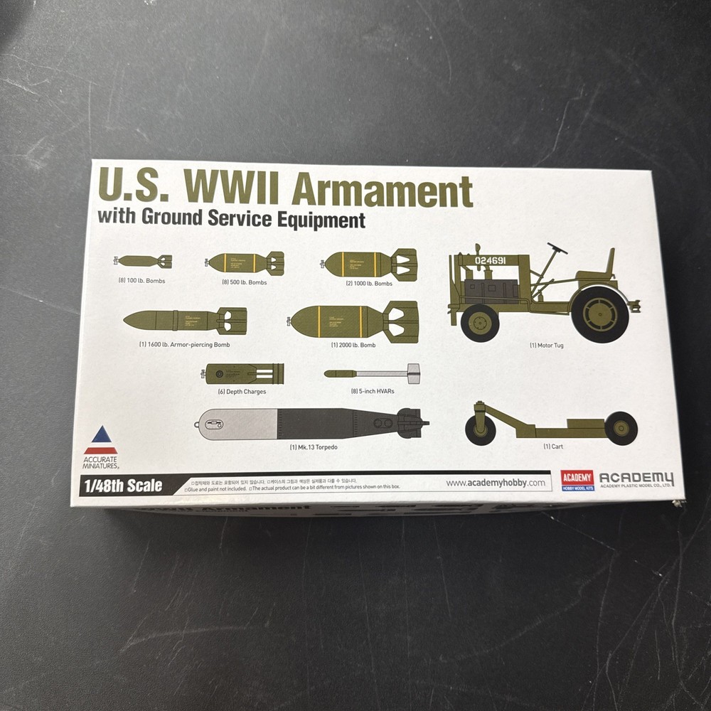 Accurate Miniatures Academy 1/48 U.S. WWII Armament with Ground Equipment 12291-image