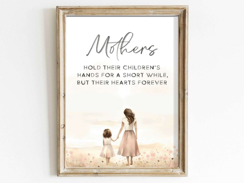 Mother Daughter Quote Wall Art Child Quote Print Gift For Mothers New Mom Gift