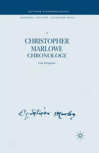 Christopher Marlowe Chronology, Paperback by Hopkins, L., Brand New, Free shi...